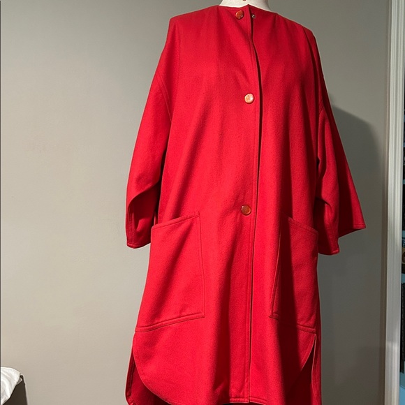 Weekend Red Button-Up Coat - Picture 3 of 9